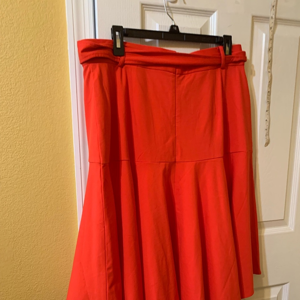 Ann Taylor Belted Handkerchief Asymmetric Skirt